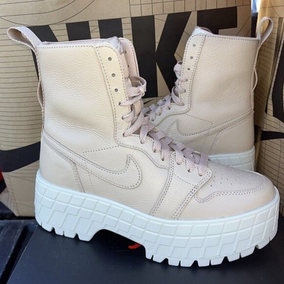 Jordan Shoes - NEW Nike Air Jordan 1 Brooklyn High Platform Orewood FJ5737-200 Womens Sz 9